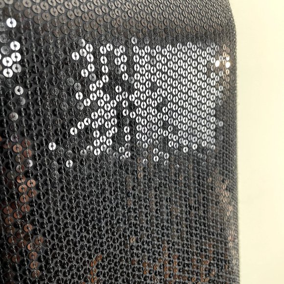 Robert Rodriguez Dress Womens 6 Black Sequin Mini Shift Short Sleeve Cocktail - Picture 4 of 12